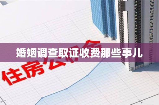 安源婚姻调查取证收费那些事儿
